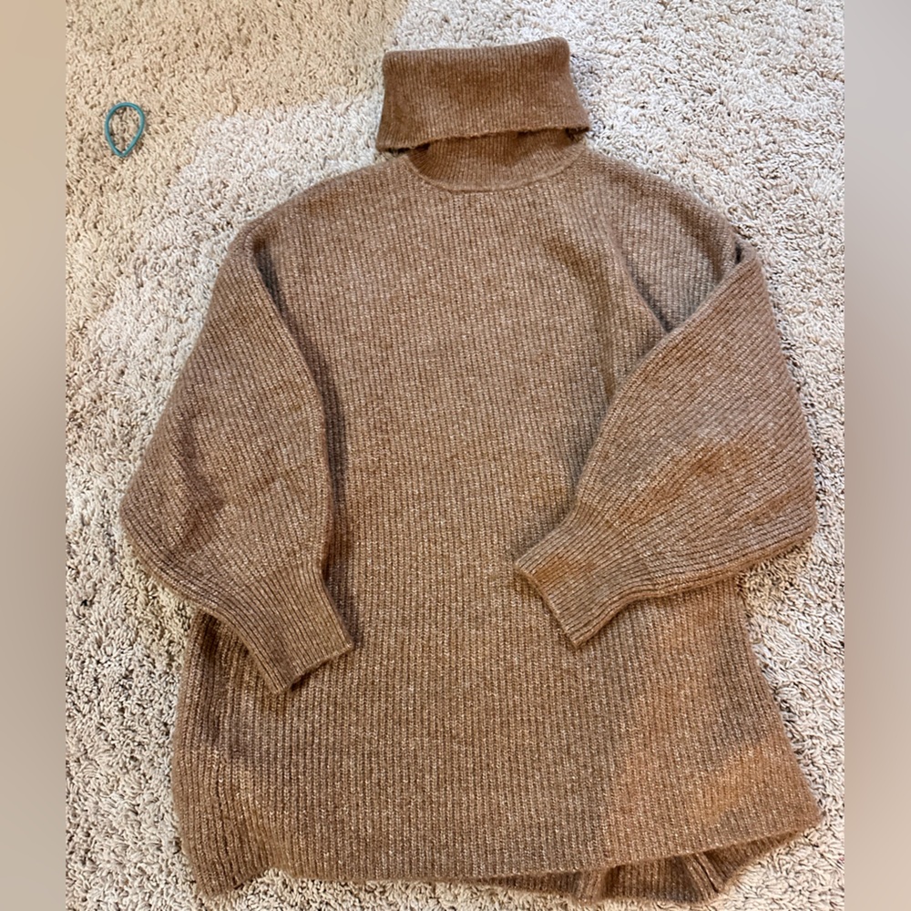 Cozy Orange Brown Turtleneck Sweater